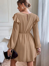 Round Neck Long-sleeved Dress