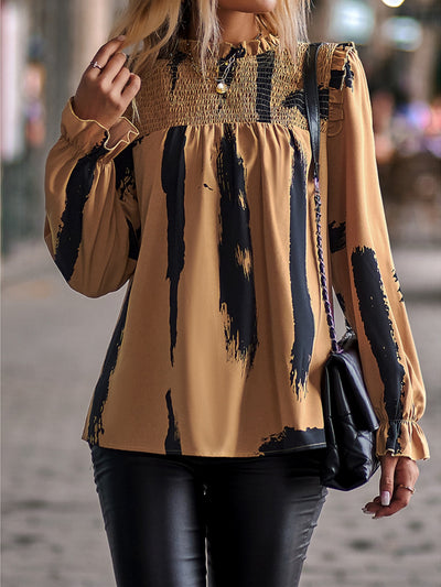 Loose Long-sleeved Round Neck Top Shirt