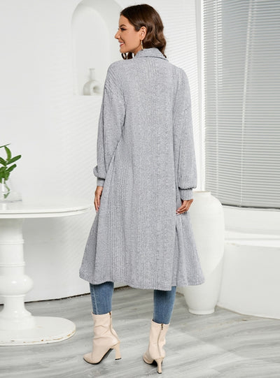 Women's  Ribbed Loose Plus Size Sweater Coat