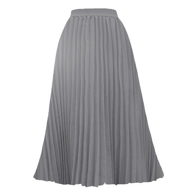 Women Pleated Pleat Mid-Length Skirt