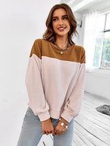 Knitted Splicing Sweater Wild Top