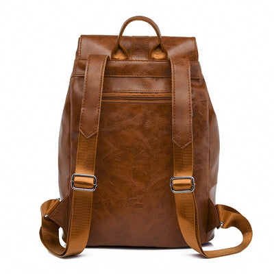 Soft PU Retro Casual Ladies Backpack