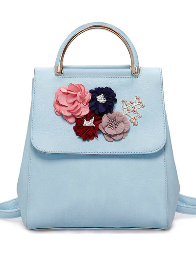 Three Dimensional Flower Shoulder Bag Women's Backpack