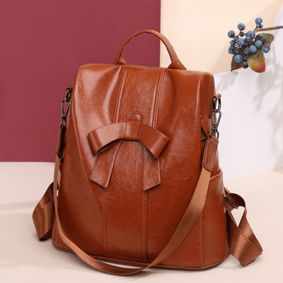 Women Retro PU Leisure Backpack