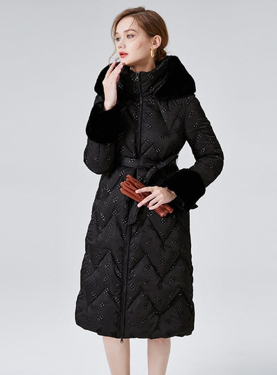 Winter Thickened Long Ladies' Hats Down Jacket