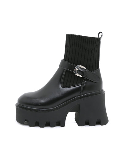 Socks Waterproof Platform High Heel Thick Booties