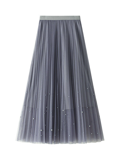 Heavy-duty Beaded Gauze Skirt