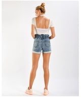 High Waist Loose Wide Leg Denim Shorts