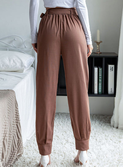 Nine-point Lace-up Casual Pant