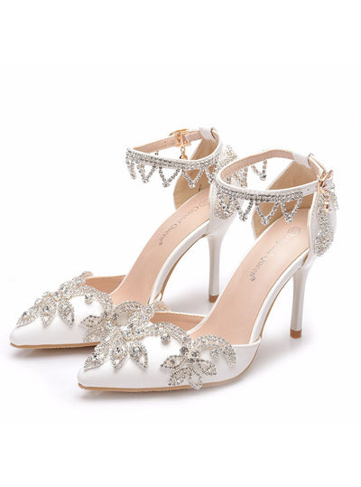 Rhinestone Stiletto Heels Pointed Sandals