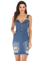 Sexy Denim Holes Dress