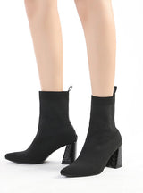 Black Pointed Female Riding Booties