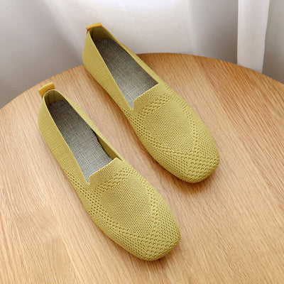 Woven Flat-bottomed Square Cloth Shoes