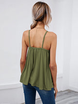 V-neck Sleeveless Straps T-shirt