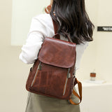 Soft Leather Lrge Capacity Backpack