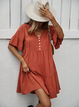 Casual A-line Short Dress