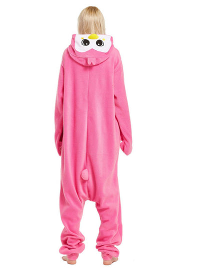 Pink Penguin Pajama Winter Women Sleepwear 