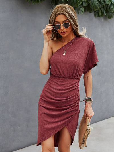 One Shoulder Hip Dress