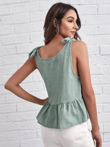 Women Loose Ruffled Tank Top