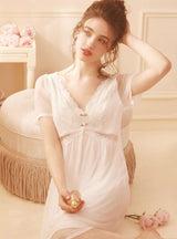 Soft Lace Princess Home Nightgown