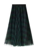 Colored Plaid Gauze Skirt