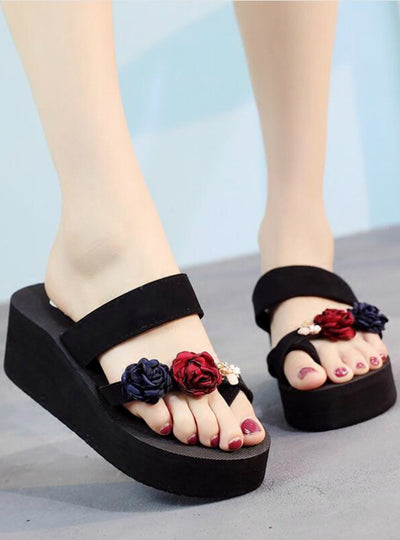 High Heel Flip-Flops Slippers Women's Summer Fashion