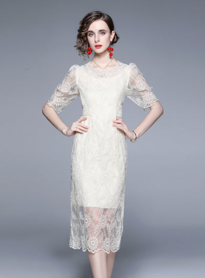 Retro Slim Lace Princess Dress