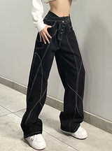 Loose Wide Leg Low Waist Jeans Pants