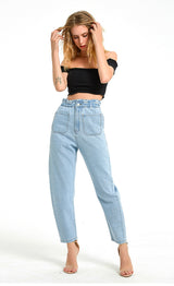 High Loose Wide Legs Harem Pants Jeans