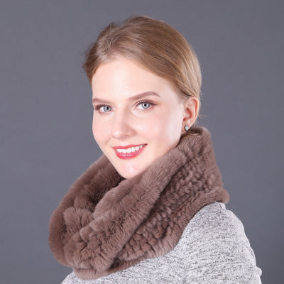 Women Rex Fur Scarf Ladies Fur Scarf