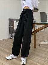 Oversize Sports Pants Balck Trousers Female Joggers