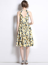 A-Line Skinny Floral Dress