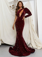 Irregular Sexy Fishtail Sequined Dress