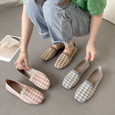 Women's Soft Soles Plaid Shoes