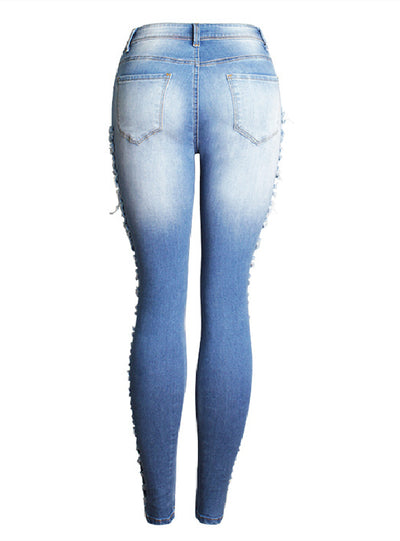 Slim Stretch Holes Jeans