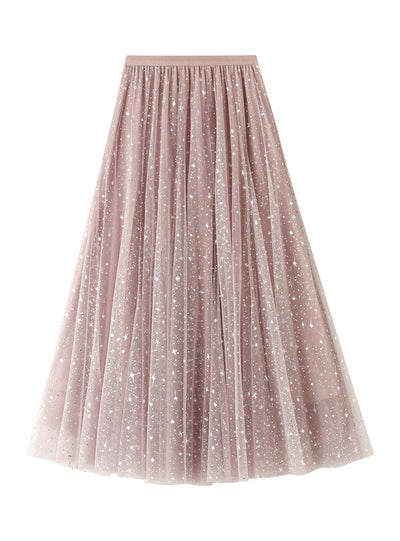 Sequin Star Puff Skirt