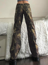 Vintage Camo Low Waist Jeans