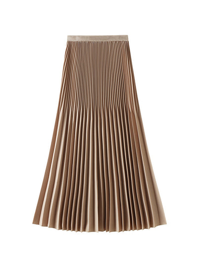 Elastic Waist Pleated Skirt