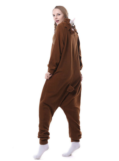 Brown Bear Animal Costumes Onesie Pajama For Women