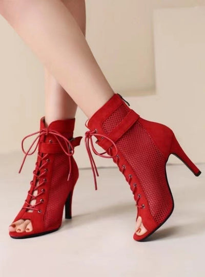 Mesh Hollow Belt Buckle Shoes