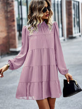 Round Neck Long Sleeve Loose Casual Dress