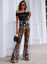 Sequins Flower Socialite Party Jumpsuit Girl Dress