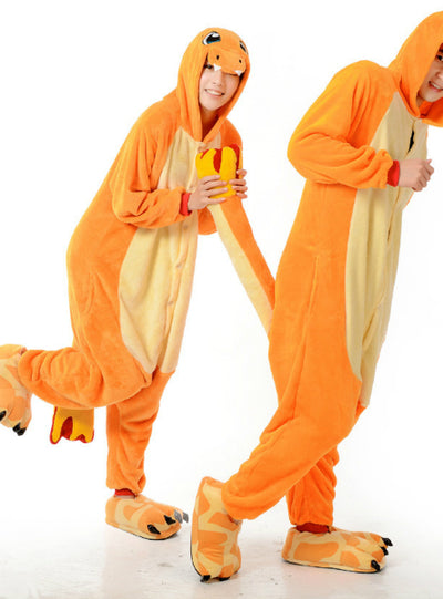 Fiery Dragon Costume Winter Warm Sleepwear 