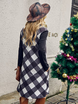 Women Plaid Long Sleeve Dress