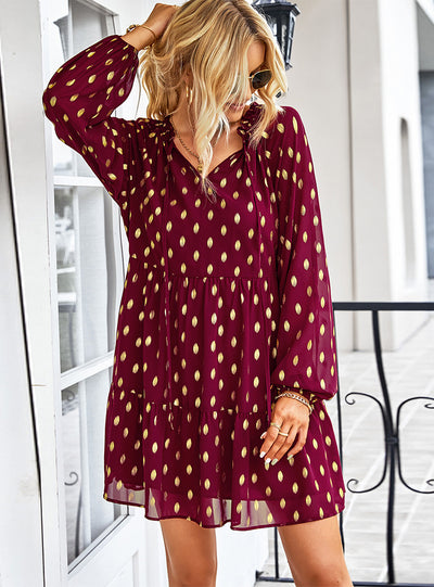 Casual Holiday Long Sleeve Dress