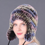 Thickened Rex Rabbit Fur Hat Earmuffs