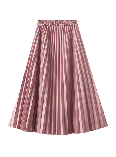 Long High Waist Pleated Skirt