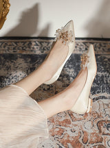 Bead Flat Bride Shoes