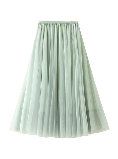 High Waist Gauze Skirt