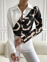 Split-top Long-sleeved Shirt